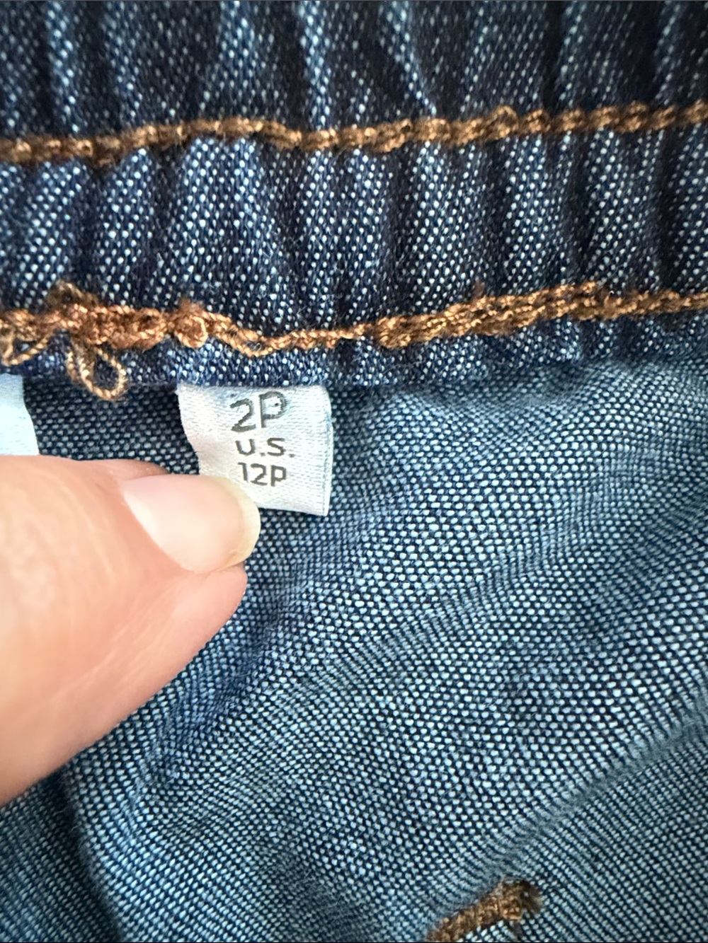 Chico's Wide Leg Pants Summer Denim Pull On Ankle Chico's Size 2P = US 12P - Picture 4 of 7